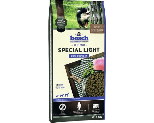 Hundefutter trocken Bosch Spezial Light 12,5 kg Bosch Special Light Hundetrockenfutter für Hunde ab 12 Monaten in 12,5 Kilogramm Packung