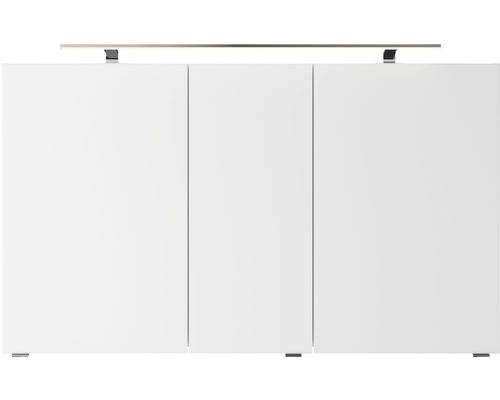 Spiegelschrank Pelipal Xpressline 4035 120 x 14,5 x 70,3 cm weiß 3-türig LED IP 44 Weißer Hängeschrank mit drei Türen und Beleuchtung