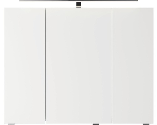 Spiegelschrank Pelipal Xpressline 4035 90 x 14,5 x 70,3 cm weiß 3-türig LED IP 44 Weißer Badezimmerschrank mit drei Türen