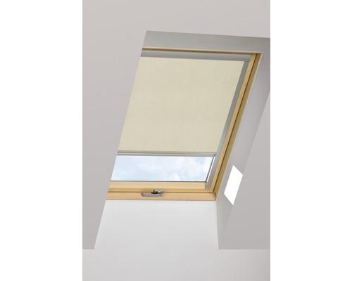 Tageslichtrollo FAKRO ARP beige manuell 114x118 cm (10) Dachfenster mit Rollo zur Verdunkelung