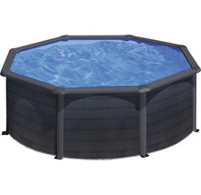 Achteckiger Stahlwandpool mit Wasser