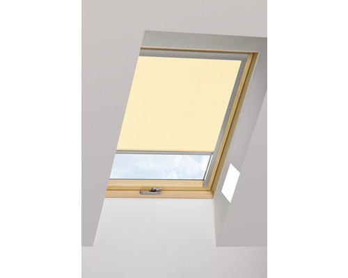 Tageslichtrollo FAKRO ARP creme manuell 134x98 cm (12) Dachfenster mit geschlossenem, abdunkelndem Rollo