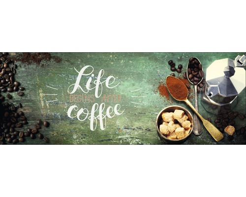 Glasbild Life & Coffee I 50x125 cm GLA1739