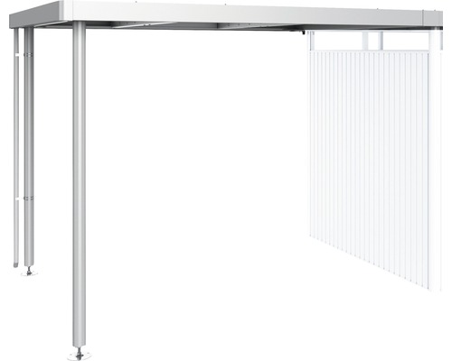 Seitendach Biohort zu HighLine H3 282 x 235 cm silber-metallic Freistehende, überdachte Raucherkabine mit Rückwand