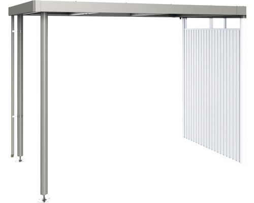Seitendach Biohort zu HighLine H2 282 x 195 cm quarzgrau-metallic Freistehende Terrassenüberdachung aus Aluminium mit Seitenwand