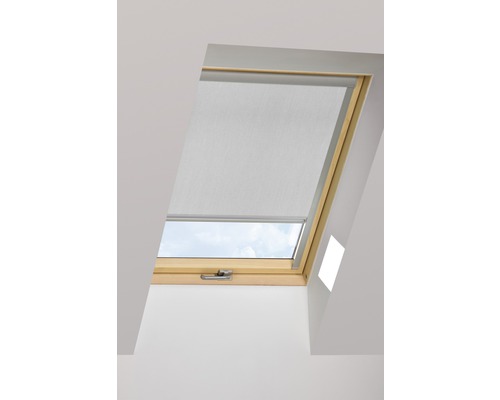 Tageslichtrollo FAKRO ARP lichtgrau manuell 78x118 cm (06) Dachfenster mit Rollo zur Verdunkelung