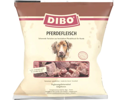 Dibo Pferdefleisch Ergänzungsfuttermittel tiefgefroren für Hunde
