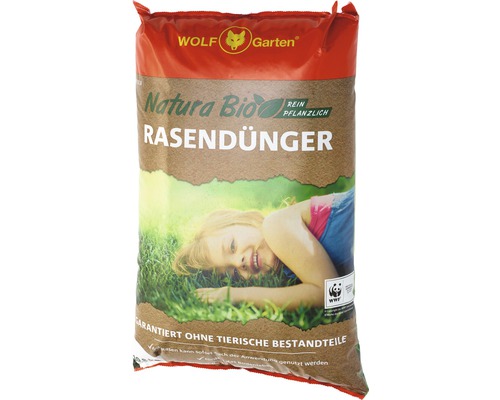 Bio-Rasendünger Natura 10,8 kg/ 160m² Organischer Dünger Wolf Garten Rasendünger im Sack