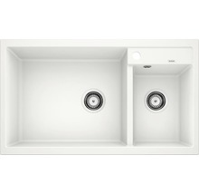 Spüle mit zwei Becken und Abtropffläche