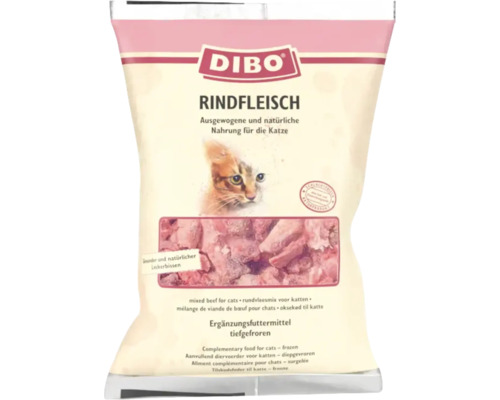 Dibo Rindfleisch, tiefgefrorenes Ergänzungsfuttermittel für Katzen
