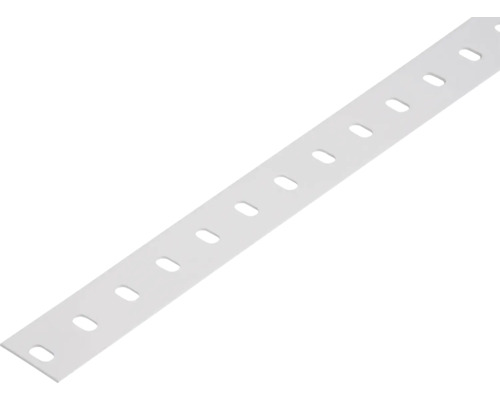 Conceptor Flachstange gelocht weiß 35x1 mm, 1m Lochband aus Metall