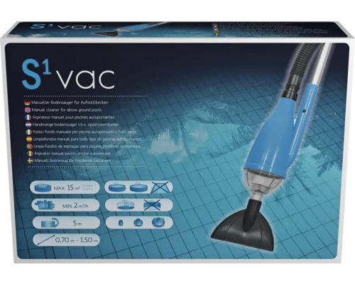 Verpackung eines manuellen Poolsaugers S1 vac