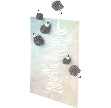 Dekorative Igel auf einem Blattmuster
