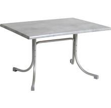 Quadratischer Tisch mit Metallgestell