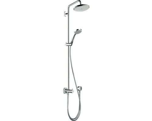 Duschsäule inkl. Umsteller hansgrohe Croma Showerpipe 220 1jet Reno chrom 27224000 Duschsäule mit Kopf- und Handbrause
