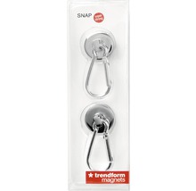 Dekomagnet Snap 2er-Set silber
