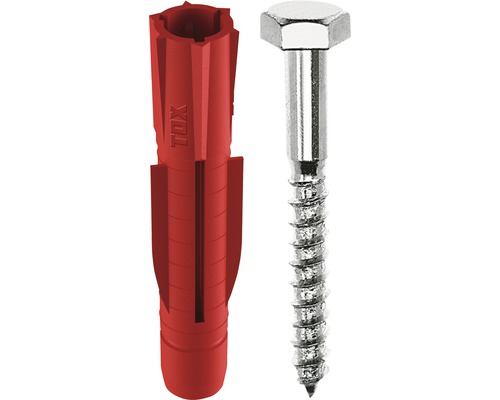 Kunststoffdübel mit zugehöriger Schraube