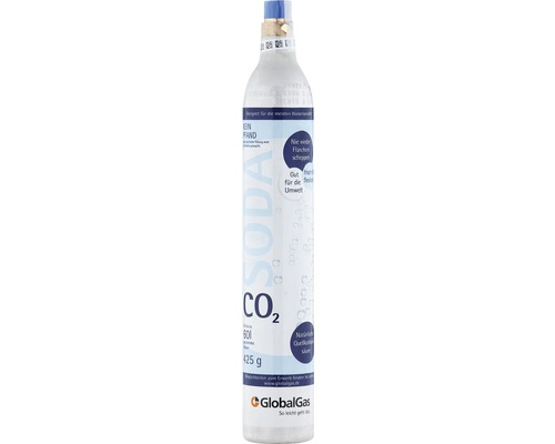 CO2 Kohlensäure passend für Sodastream, 425g Füllung GlobalGas Kohlensäure Zylinder mit 425 Gramm Füllmenge