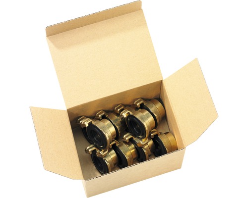 Gewindestück GEKA IG G 1" G1 MS PROFIPACK, 10 Stück Box mit Storz-Kupplungen aus Messing