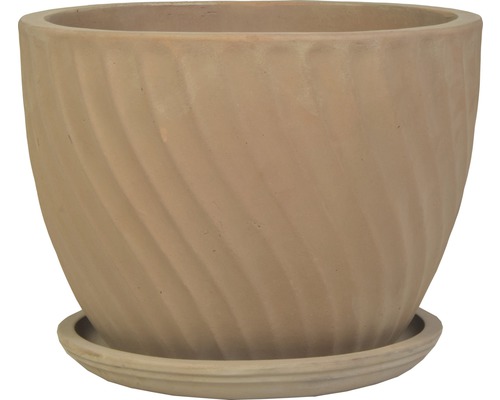 Blumentopf aus Terrakotta mit Untersetzer