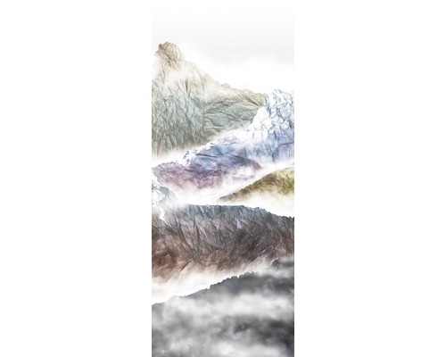 Abstraktes Bergmotiv mit Wolken