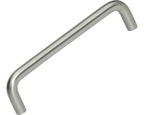 Möbelgriff D-Bügelgriff Edelstahl gebürstet Lochabstand 128 mm LxBxH 138/10/35 mm Stangengriff aus Edelstahl