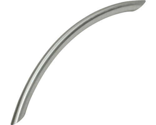Möbelgriff Segmentbogen Edelstahl gebürstet Lochabstand 160 mm LxBxH 185/10/32 mm Gebogener Möbelgriff aus Metall