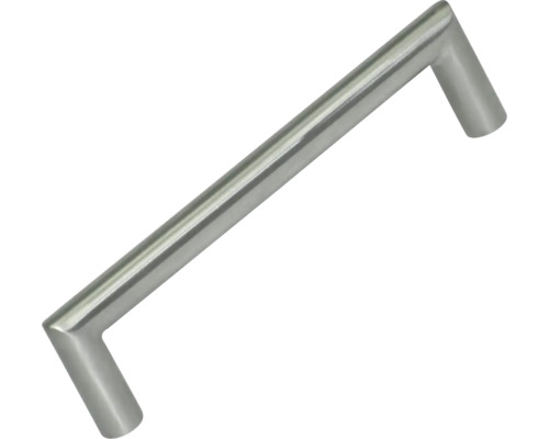 Möbelgriff Gehrungsgriff Edelstahl gebürstet Lochabstand 128 mm LxBxH 140/12/36 mm Möbelgriff aus Metall