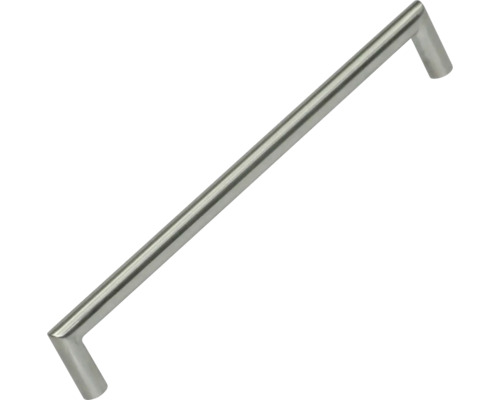 Möbelgriff Gehrungsgriff Edelstahl gebürstet Lochabstand 224 mm LxBxH 250/12/36 mm Gerader Möbelgriff aus Metall