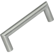 Möbelgriff Gehrungsgriff Edelstahl gebürstet Lochabstand 96 mm LxBxH 108/12/36 mm
