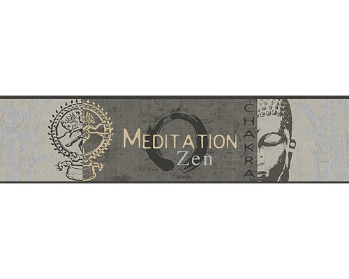 Bordüre 94314-1 Only Borders Asiamotiv 5 m x 13 cm Meditation und Zen Grafik