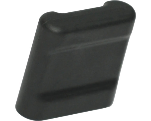 Möbelknopf Softtouch Metall/Zamac/Gummi schwarz Lochabstand 32 mm LxBxH 46/15/45 mm Kunststoff-Endkappe