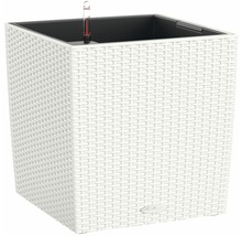 Pflanzkübel Lechuza Cube Cottage Kunststoff 40x40x44 cm weiß inkl. Erdbewässerungssystem