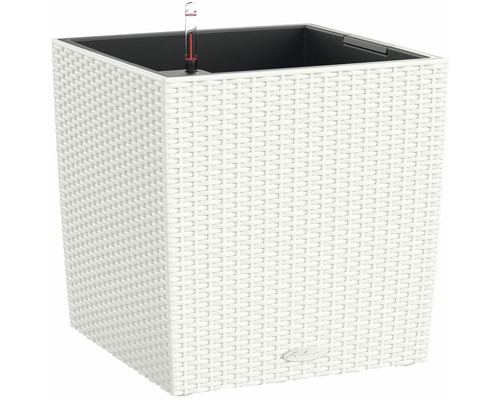 Pflanzkübel Lechuza Cube Cottage Kunststoff 40x40x44 cm weiß inkl. Erdbewässerungssystem