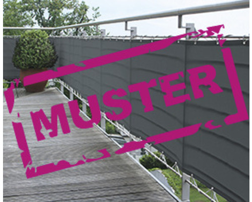 Balkon mit Sichtschutz und Pflanze