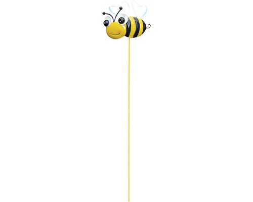 Dekostab Gartenstecker lang Biene H 95 cm gelb