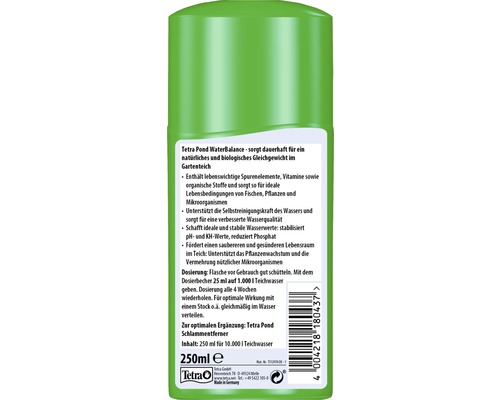 Tetra Pond WaterBalance für Gartenteiche, 250 ml Flasche