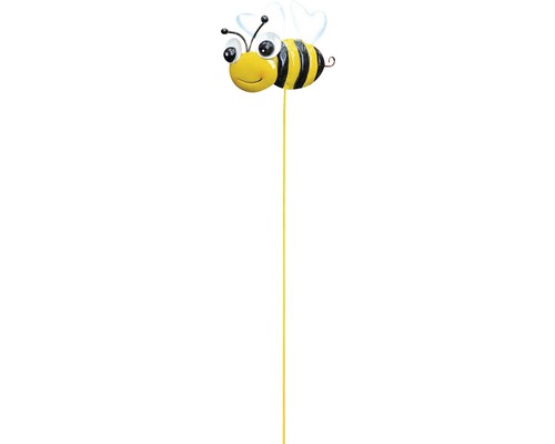 Dekostab Gartenstecker Biene H 50 cm gelb