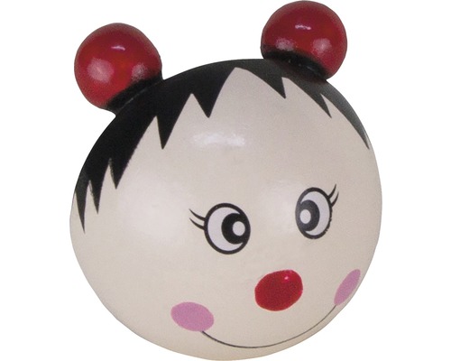 Dekorative Holzfigur mit Gesicht