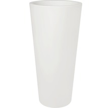 Weißer Pflanztopf aus Kunststoff