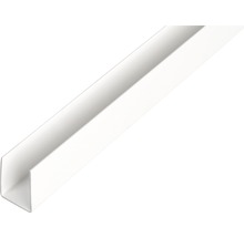 U-Profil PVC weiß 14x10x1 mm, 2,6 m-thumb-0