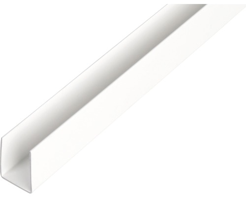 U-Profil PVC weiß 12x10x1 mm, 2,6 m