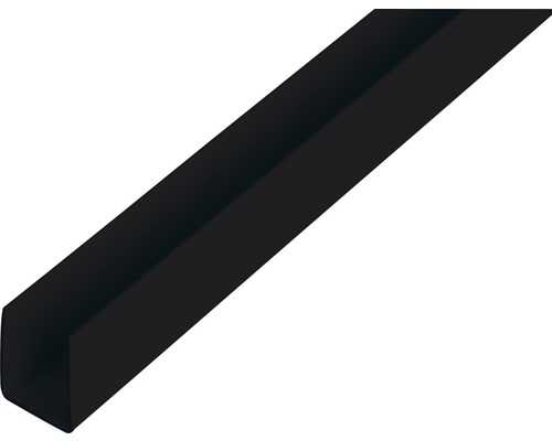 U-Profil PVC schwarz 21x10x1 mm, 2,6 m U-Profil PVC schwarz 21x10x1 mm, 2,6 m