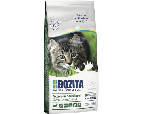 Bozita Active und Sterilisiert Katzenfutter mit Lamm, 2 Kilogramm