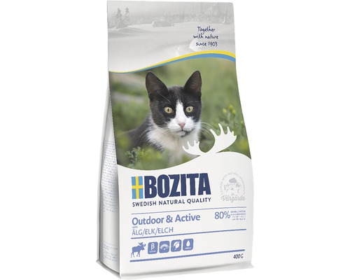 Bozita Outdoor & Active Katzenfutter mit Elch in 400 Gramm Packung
