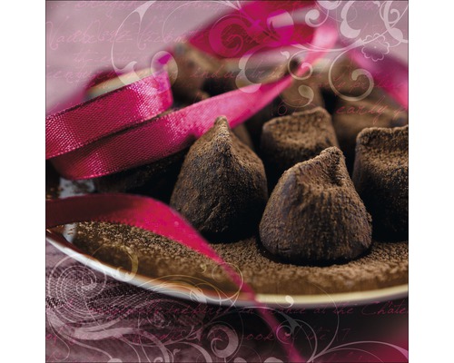 Schokoladentrüffel mit Dekorband