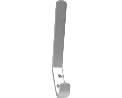 Garderobenhaken 1 Haken Alu eloxiert LxBxH 145/20/95 mm Kleiderhaken aus Metall zur Wandmontage