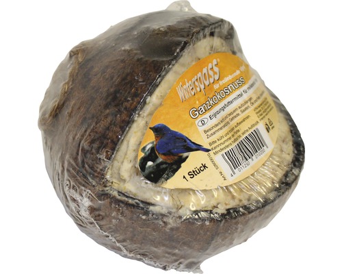 Wintervogelfutter Winterspass Ganzkokosnuss V- Cut 350 g Ganze Kokosnuss als Vogelfutter