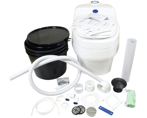 Separett Toilette mit Zubehör und Auffangbehälter