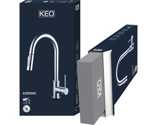 Verpackung einer Küchenarmatur mit hohem Auslauf